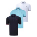 TRIPLE SET T8586 DEWBERRY MEN'S T-SHIRT-NAVY-WHITE-CYAN