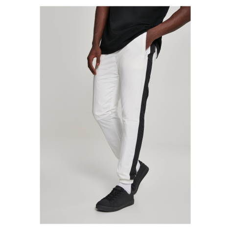 Side Striped Crinkle Track Pants wht/blk Urban Classics