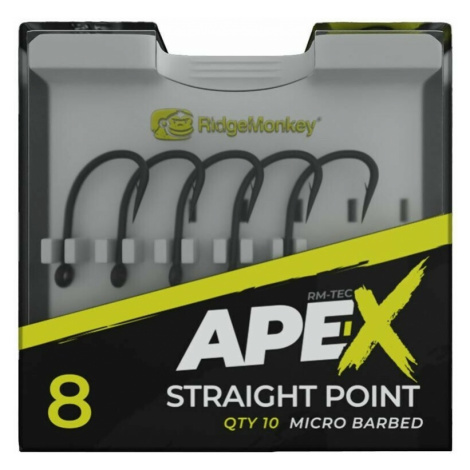 Ridgemonkey háčik ape-x straight point barbed 10 ks - veľkosť 4