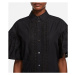 Košeľa Karl Lagerfeld Embroidered Poplin Shirt Čierna