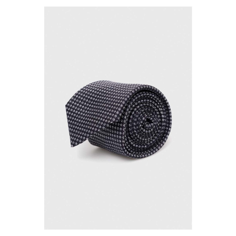 Hodvábna kravata BOSS čierna farba Hugo Boss