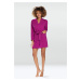 DKaren Housecoat Pola Fuchsia