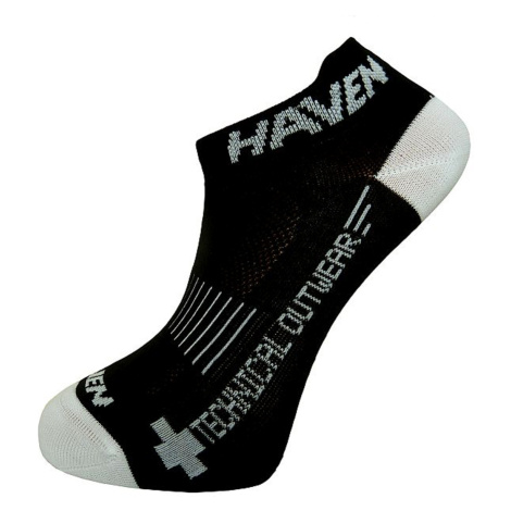 HAVEN Cyklistické ponožky klasické - SNAKE SILVER NEO - čierna/biela