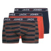 JACK & JONES Boxerky 'Jacjohn'  námornícka modrá / sivá melírovaná / oranžová melírovaná / biela