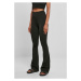 Ladies Recycled High Waist Flared Leggings - black