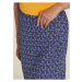 Modrá dámska vzorovaná midi sukňa Tranquillo