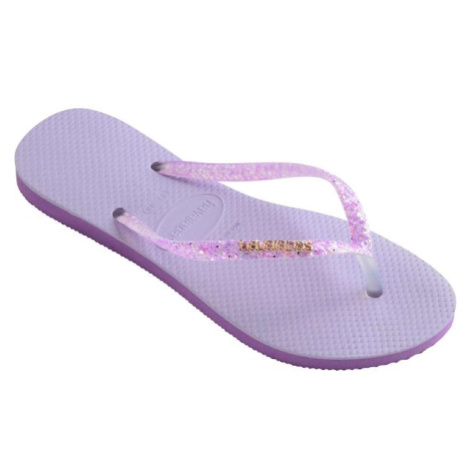 HAVAIANAS SLIM GLITTER FLOURISH Dámske žabky, fialová, veľkosť