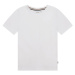 Detské bavlnené tričko BOSS biela farba, jednofarebný