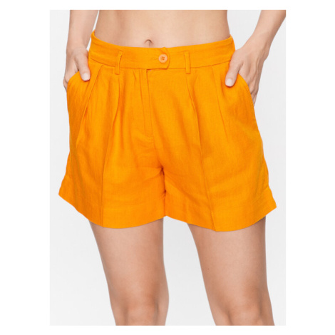 Sisley Bavlnené šortky 484QL900Q Oranžová Regular Fit