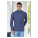 19295 Dewberry Turtleneck Mens Sweater-INDIGO