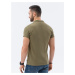 Ombre Polo tričká S1374 Olive