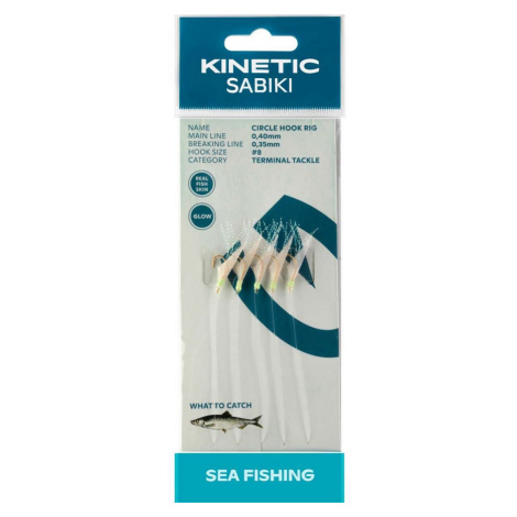 Kinetic nadväzec sabiki trembler holo fishskin pearl flash 130 cm #4