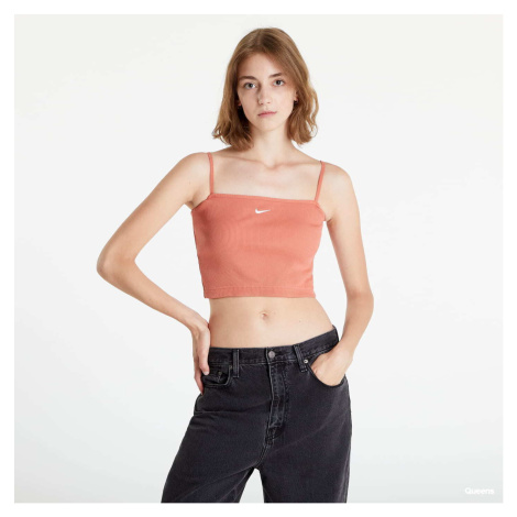 Tričko Nike Sportswear Essential Ribbed Crop Top Orange