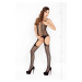 Passion BS023 black - Bodystocking Farba: Čierna