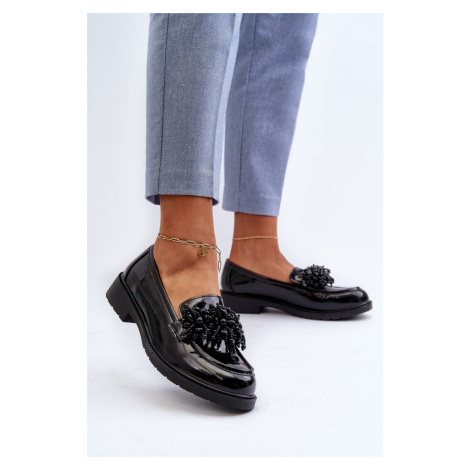 Women's patent leather loafers S.Barski black