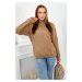 Sweater with decorative Camel ruffle