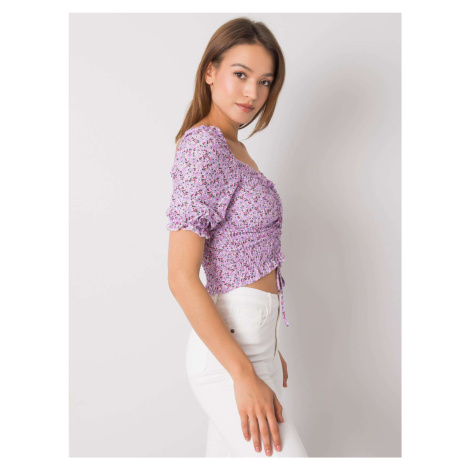 Purple blouse with patterns Gloire RUE PARIS
