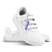 Barefoot tenisky Barebarics Zing Velcro - All White - Leather