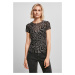 Women's fishnet T-shirt asphalt/black