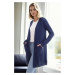 99224 Dewberry Kangaroo Pocket Knitwear Cardigan-INDIGO