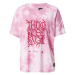 RVCA Tričko 'THUG ROSE'  pitaya / svetloružová / biela
