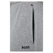 Pyžamové nohavice BOSS pánske, šedá farba, s nášivkou, 50469538