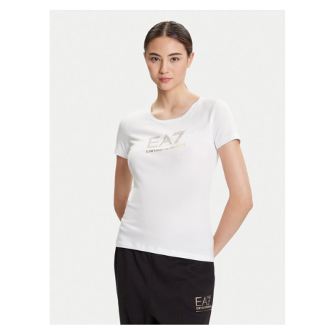 EA7 Emporio Armani Tričko 8NTT67 TJDQZ 1100 Biela Skinny Fit