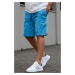 Madmext Men's Blue Patterned Comfort Fit Capri Shorts 5497