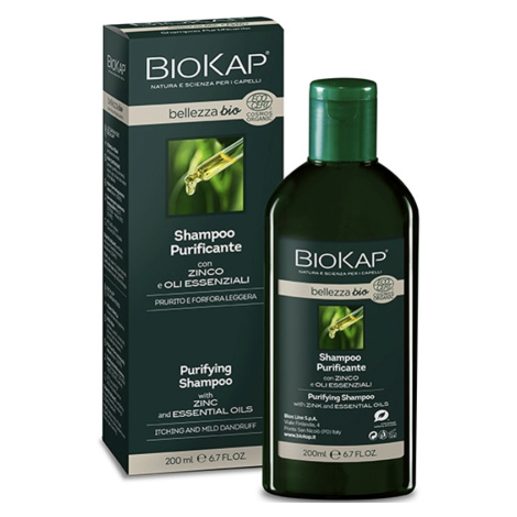 BIOKAP Bellezza Bio Purificante Ľahký čistiaci šampón so zinkom a esenciálnymi olejmi 200ml - BI