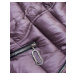 Ľahká fialová dámska bunda pre prechodné obdobie (B8058-51)