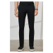 ALTINYILDIZ CLASSICS Men's Black Slim Fit Slim Fit Trousers with Side Pockets, Cotton Flexible D