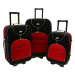 Červeno-čierna sada 3 cestovných kufrov &quot;Movement&quot; - veľ. M, L, XL