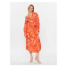 Selected Femme Šaty 16089030 Oranžová Regular Fit