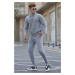 Madmext Painted Gray Printed Men's Tracksuit Set 5298