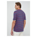 Bavlnené tričko PS Paul Smith bordová farba, vzorované