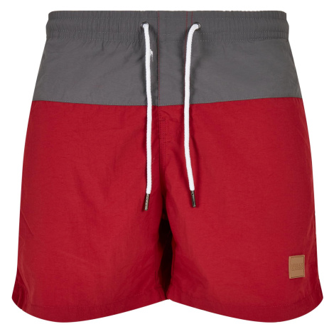 Block Swim Shorts tehlové/tmavé tiene Urban Classics