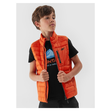 Boys' quilted vest 4F