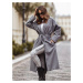 Grey wool coat with herringbone pattern Cocomore