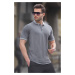 Madmext Men's Smoky Regular Fit Polo Neck T-Shirt 6105