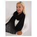 Black wool scarf for women