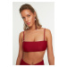 Trendyol Burgundy Bandeau Bikini Top