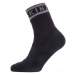 Sealskinz Waterproof Warm Weather Ankle Length Sock With Hydrostop Black/Grey L Cyklo ponožky