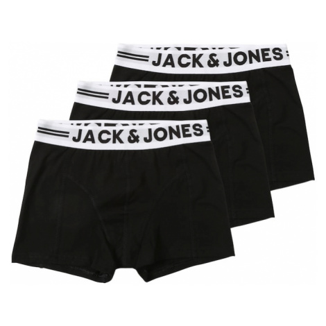 Jack & Jones Junior Nohavičky  čierna / biela