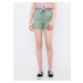 Green linen shorts CAMAIEU - Women