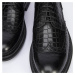 Pánske topánky z kroko kože 95-M-504-1