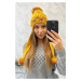 Ladies Long Ear Cap Nadia K321 mustard