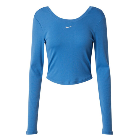 Nike Sportswear Tričko  modrá / šedobiela