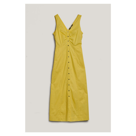 Šaty Karl Lagerfeld Cotton Day Dress Blazing Yellow