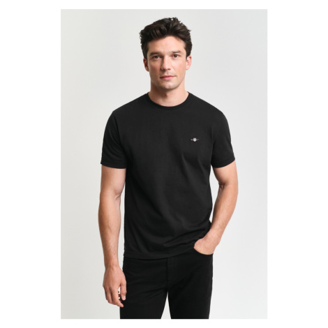 TRIČKO GANT REG SHIELD SS T-SHIRT BLACK