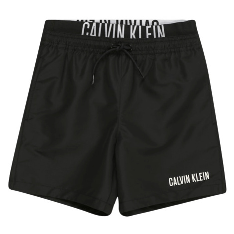 Calvin Klein Swimwear Plavecké šortky 'Intense Power'  čierna / biela
